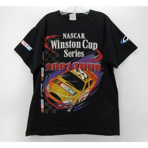 VINTAGE NASCAR Shirt Large 2001 Winston Cup Series Tour Double Sided